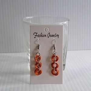 HandCrafted EarringsPierce ChainMailleTripleMobius
